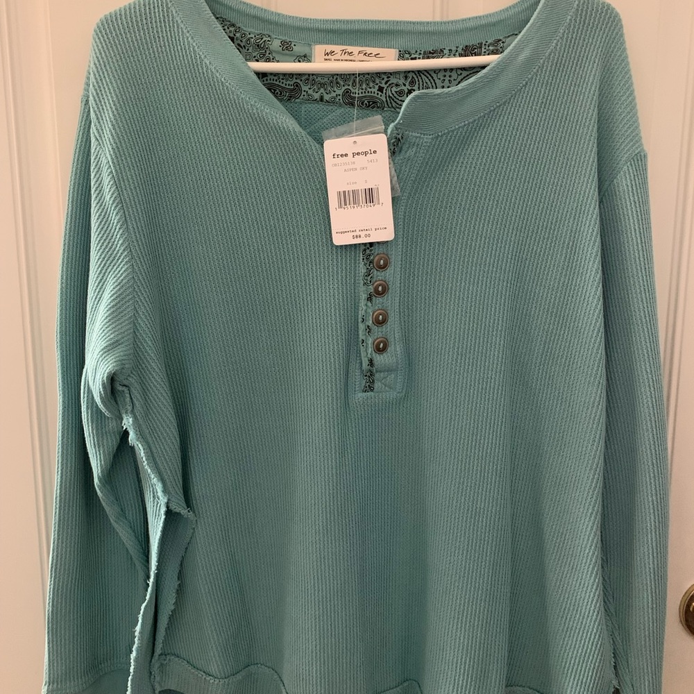 Free People Waffle Henley